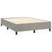 Pat box spring cu saltea, gri deschis, 140x190 cm, catifea - WALTI WALTI
