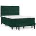 Pat box spring cu saltea, verde închis, 140x190 cm, catifea - WALTI WALTI