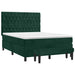 Pat box spring cu saltea, verde închis, 140x190 cm, catifea - WALTI WALTI