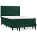 Pat box spring cu saltea, verde închis, 140x200 cm, catifea - WALTI WALTI