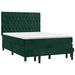 Pat box spring cu saltea, verde închis, 140x200 cm, catifea - WALTI WALTI