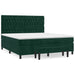 Pat box spring cu saltea, verde închis, 180x200 cm, catifea - WALTI WALTI