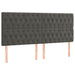 Pat box spring cu saltea, gri închis, 200x200 cm, catifea - WALTI WALTI