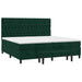 Pat box spring cu saltea, verde închis, 200x200 cm, catifea - WALTI WALTI