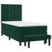 Pat box spring cu saltea, verde închis, 80x200 cm, catifea - WALTI WALTI