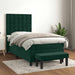 Pat box spring cu saltea, verde închis, 80x200 cm, catifea - WALTI WALTI