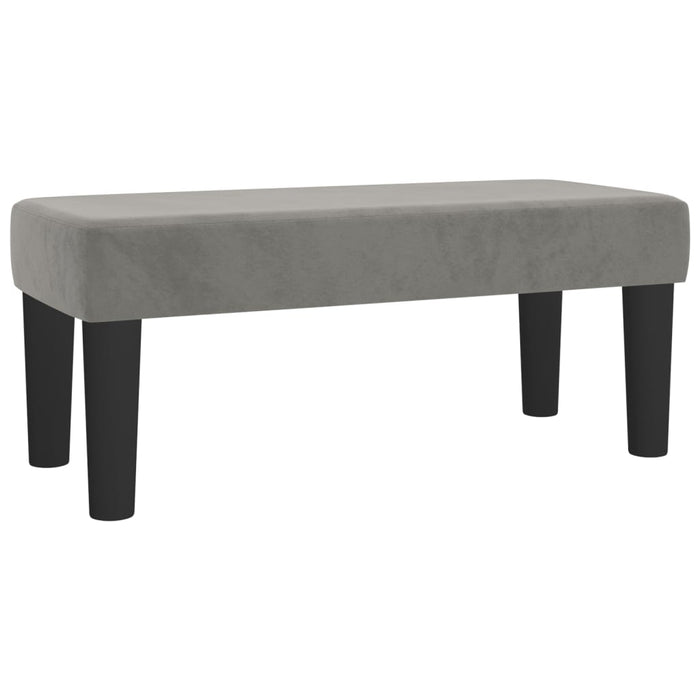 Pat box spring cu saltea, gri deschis, 90x190 cm, catifea - WALTI WALTI