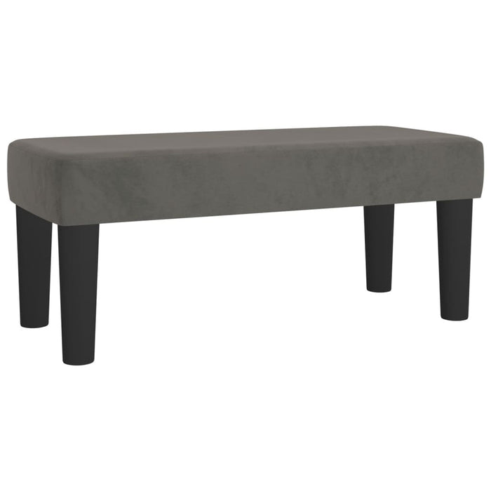 Pat box spring cu saltea, gri închis, 90x190 cm, catifea - WALTI WALTI