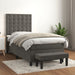 Pat box spring cu saltea, gri închis, 90x190 cm, catifea - WALTI WALTI