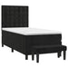 Pat box spring cu saltea, negru, 90x190 cm, catifea - WALTI WALTI