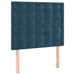 Pat box spring cu saltea, albastru închis, 90x190 cm, catifea - WALTI WALTI