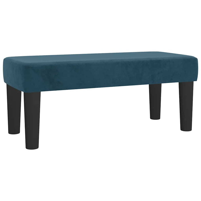 Pat box spring cu saltea, albastru închis, 90x190 cm, catifea - WALTI WALTI