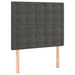 Pat box spring cu saltea, gri închis, 90x200 cm, catifea - WALTI WALTI