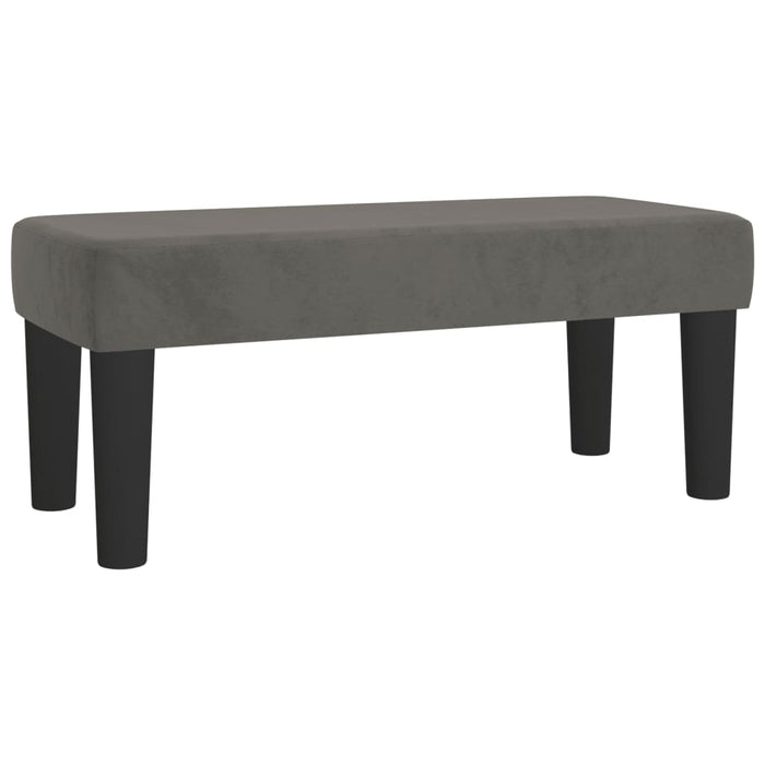 Pat box spring cu saltea, gri închis, 90x200 cm, catifea - WALTI WALTI