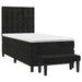 Pat box spring cu saltea, negru, 100x200 cm, catifea - WALTI WALTI