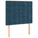 Pat box spring cu saltea, albastru închis, 100x200 cm, catifea - WALTI WALTI