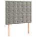 Pat continental cu saltea, gri deschis, 120x200 cm, catifea - WALTI WALTI