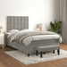 Pat continental cu saltea, gri deschis, 120x200 cm, catifea - WALTI WALTI