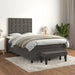 Pat box spring cu saltea, gri închis, 120x200 cm, catifea - WALTI WALTI
