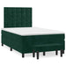 Pat box spring cu saltea, verde închis, 120x200 cm, catifea - WALTI WALTI