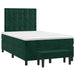 Pat box spring cu saltea, verde închis, 120x200 cm, catifea - WALTI WALTI