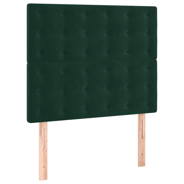Pat box spring cu saltea, verde închis, 120x200 cm, catifea - WALTI WALTI