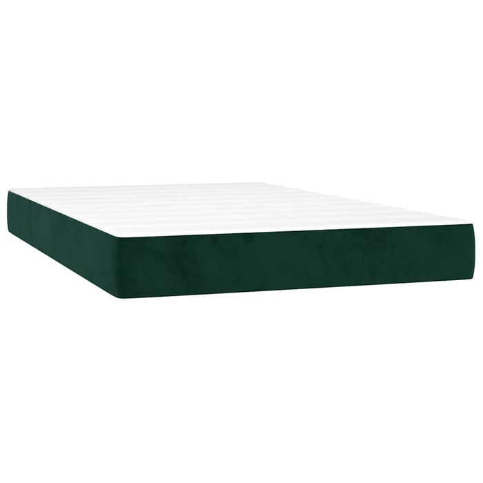 Pat box spring cu saltea, verde închis, 120x200 cm, catifea - WALTI WALTI