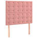 Pat box spring cu saltea, roz, 120x200 cm, catifea - WALTI WALTI