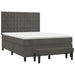 Pat box spring cu saltea, gri închis, 140x190 cm, catifea - WALTI WALTI