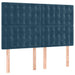 Pat box spring cu saltea, albastru închis, 140x190 cm, catifea - WALTI WALTI