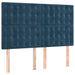Pat box spring cu saltea, albastru închis, 140x200 cm, catifea - WALTI WALTI