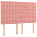 Pat box spring cu saltea, roz, 140x200 cm, catifea - WALTI WALTI