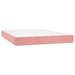 Pat box spring cu saltea, roz, 140x200 cm, catifea - WALTI WALTI