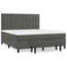 Pat box spring cu saltea, gri închis, 160x200 cm, catifea - WALTI WALTI