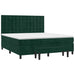Pat box spring cu saltea, verde închis, 160x200 cm, catifea - WALTI WALTI