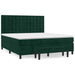 Pat box spring cu saltea, verde închis, 160x200 cm, catifea - WALTI WALTI