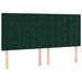 Pat box spring cu saltea, verde închis, 160x200 cm, catifea - WALTI WALTI