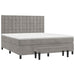 Pat box spring cu saltea, gri deschis, 180x200 cm, catifea - WALTI WALTI