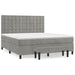 Pat box spring cu saltea, gri deschis, 180x200 cm, catifea - WALTI WALTI