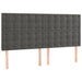 Pat box spring cu saltea, gri închis, 180x200 cm, catifea - WALTI WALTI