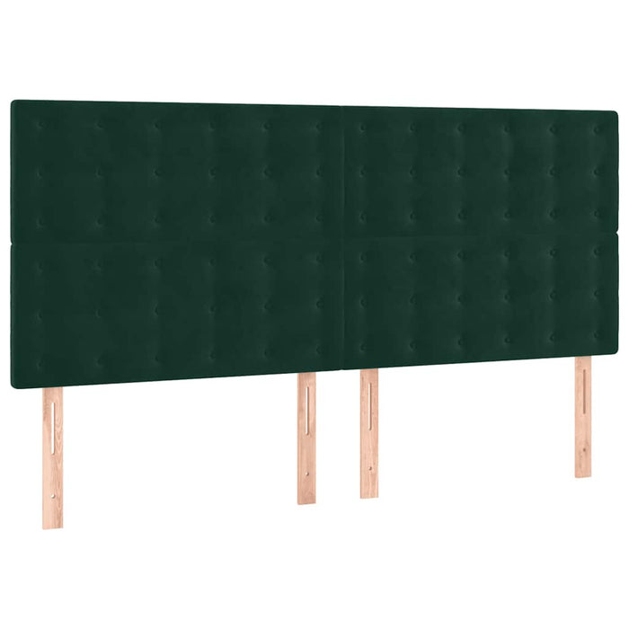 Pat box spring cu saltea, verde închis, 180x200 cm, catifea - WALTI WALTI