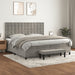 Pat box spring cu saltea, gri deschis, 200x200 cm, catifea - WALTI WALTI