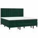 Pat box spring cu saltea, verde închis, 200x200 cm, catifea - WALTI WALTI