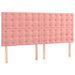 Pat box spring cu saltea, roz, 200x200 cm, catifea - WALTI WALTI