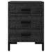 Noptiere, 2 buc., negru, 40x30x55 cm, lemn masiv de pin - WALTI WALTI