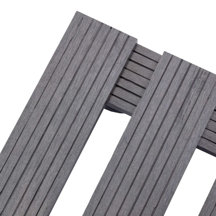 Cărucioare pentru plante, 4 buc., gri, 30x30x7,5 cm, WPC - WALTI WALTI