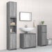 Set mobilier de baie, 4 piese, gri sonoma, lemn prelucrat - WALTI WALTI