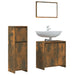 Set mobilier de baie, 3 piese, stejar fumuriu, lemn prelucrat - WALTI WALTI