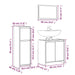 Set mobilier de baie, 3 piese, stejar fumuriu, lemn prelucrat - WALTI WALTI