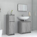 Set mobilier de baie, 3 piese, gri sonoma, lemn prelucrat - WALTI WALTI